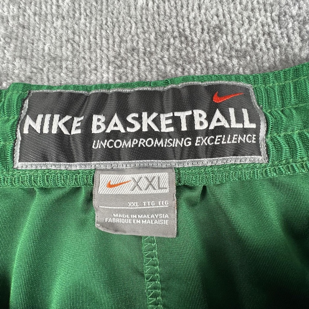Nike Basketball Dazzle Shorts Mens 2XL Green 11 Inseam Vintage Silky Soft - Picture 4 of 16